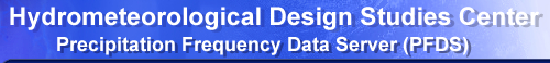 Hydrometeorological Design Studies Center - Precipitation Frequency Data Server header logo